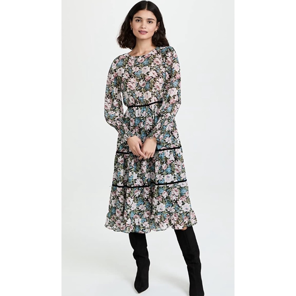En Saison Floral Midi Dress